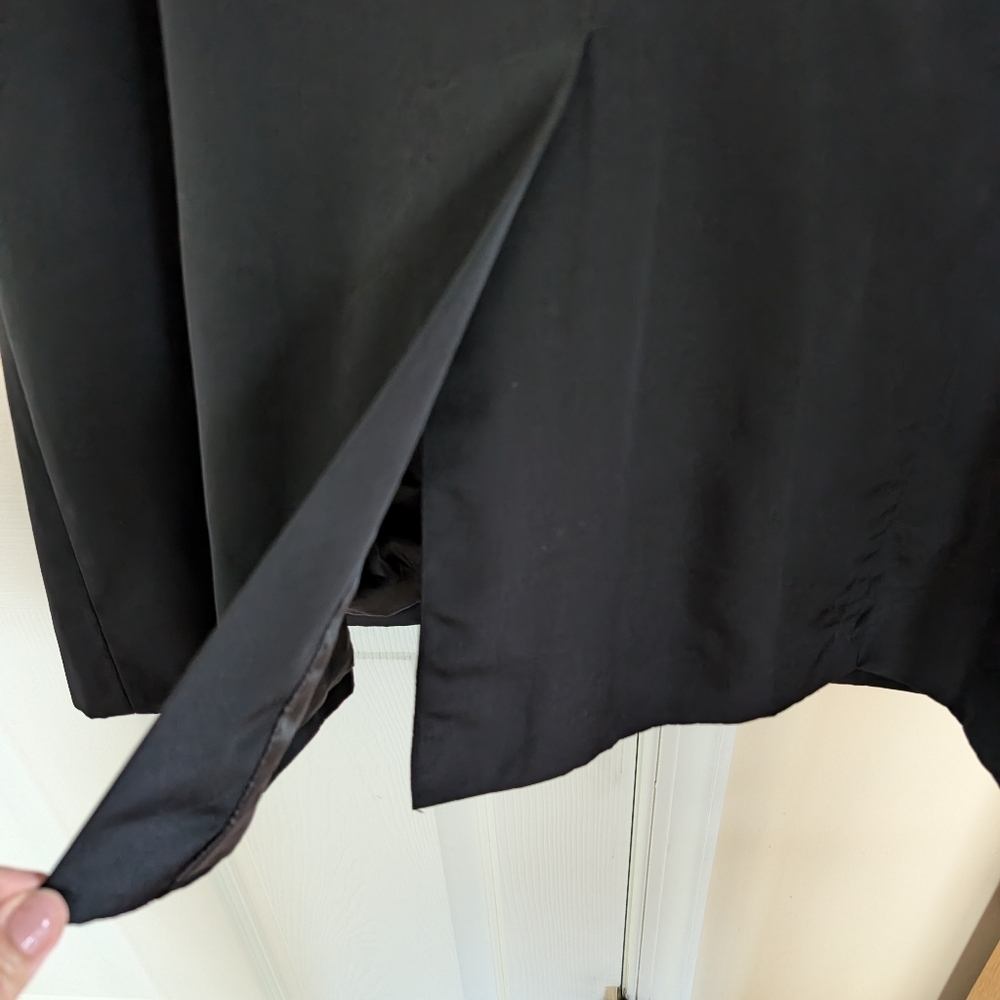 FOG by London Fog Black Lightweight Hooded Trench Coat Size Large EUC - Picture 5 of 7